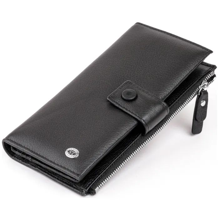 Кошелек ST Leather Шкіряний Чорний Фото