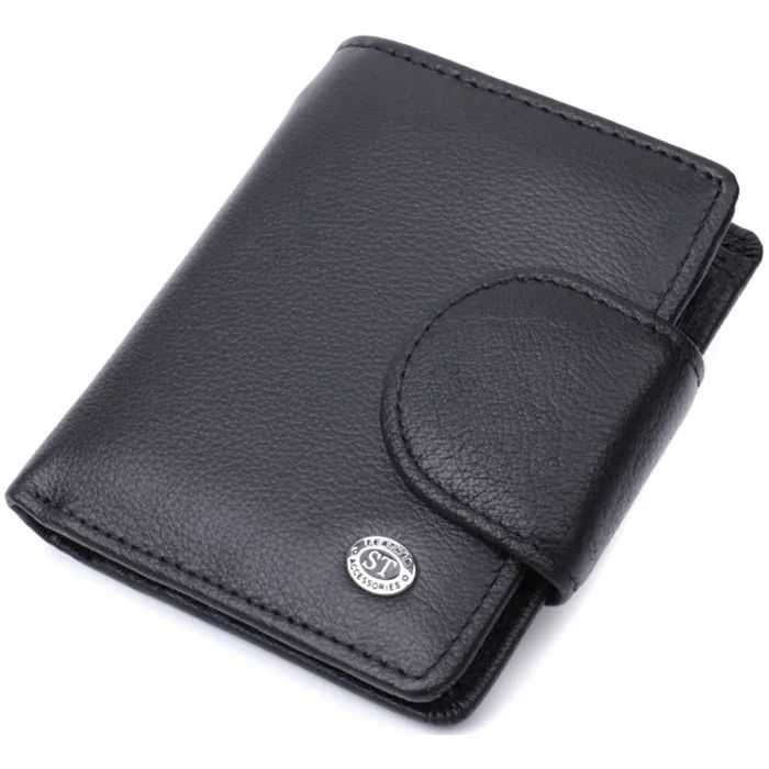 Кошелек ST Leather Из натуральной кожи Черный Фото