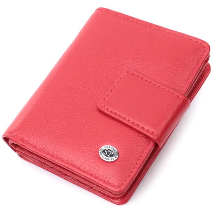 Кошелек ST Leather Из натуральной кожи Красный Фото