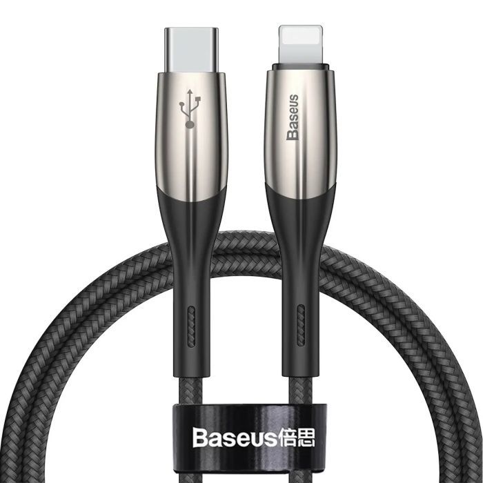 Дата кабель Baseus USB-C to Lightning 1.0m 18W black Фото