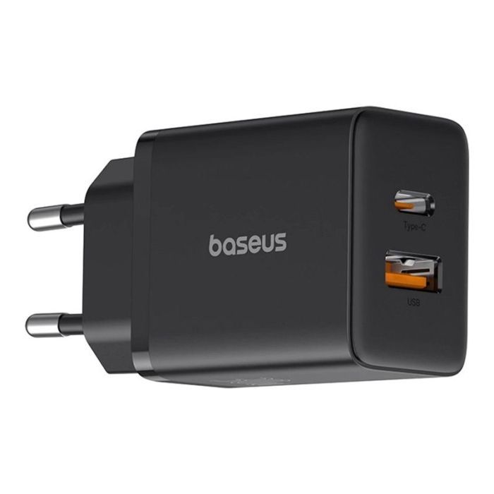 Зарядное устройство Baseus 1xUSB-C 30W + 1xUSB black Фото