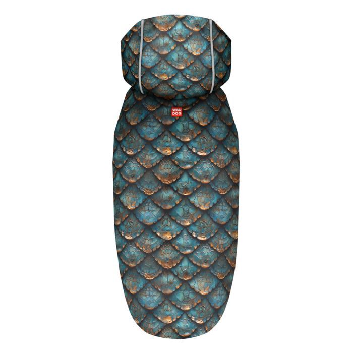 Дождевик для животных WAUDOG Clothes з капюшоном "Луска" XXS Фото