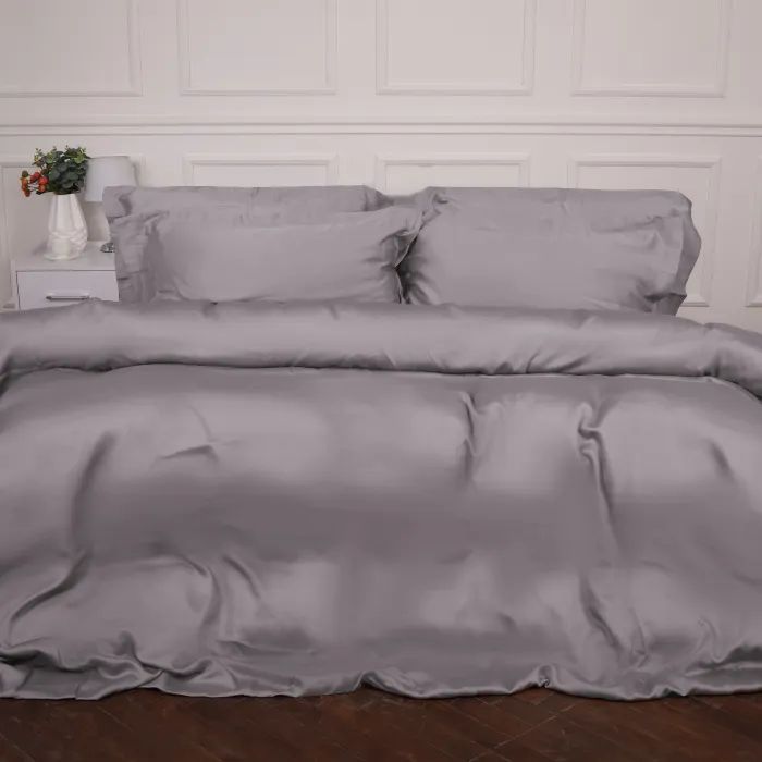 Постельное белье MirSon Tencel №06 Gray 2x143x210 Семейный Фото