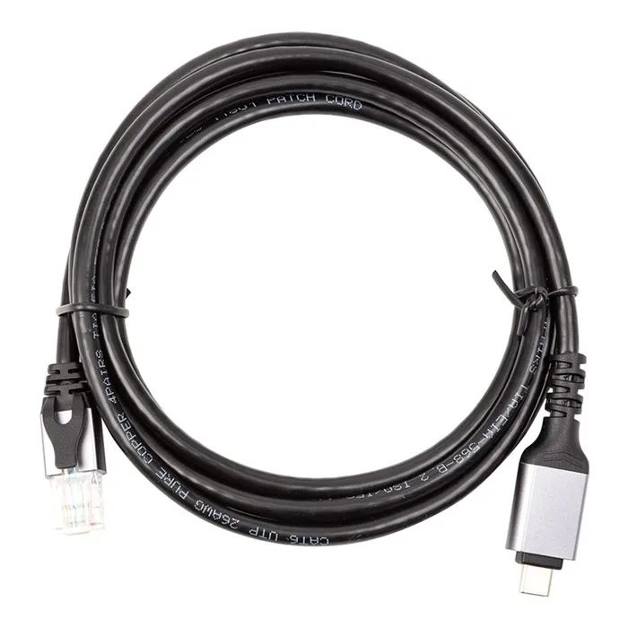 Дата кабель PowerPlant USB-C to RJ45 Ethernet 2.0m Фото