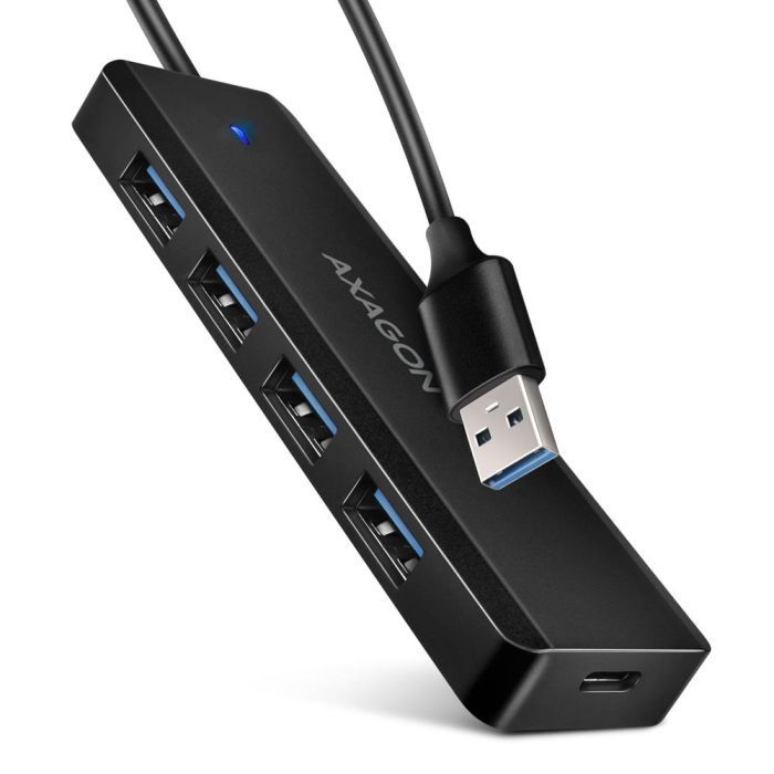 Концентратор AXAGON USB 3.1 to 4xUSB 3.0 black Фото