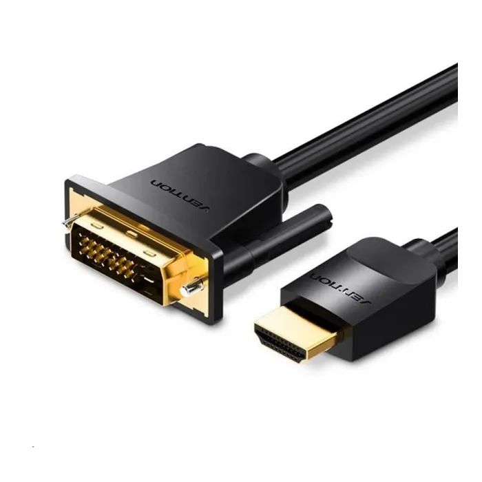 Кабель мультимедийный Vention HDMI M to DVI M 1.0m 4K60Hz black Фото