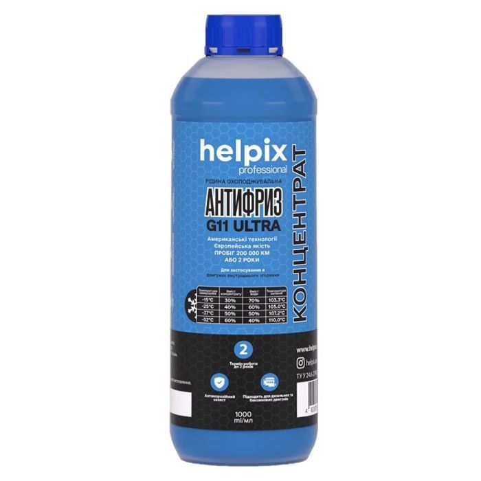 Антифриз Helpix G11 концентрат синій 1 л Фото