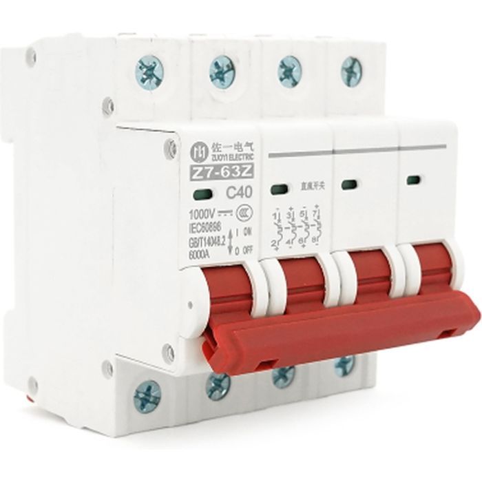 Автоматический выключатель ZUOYI Z7-63Z 4P C40 DC1000V Фото