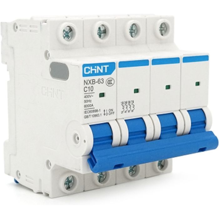 Автоматический выключатель CHINT NXB-63-4P-C10 Фото