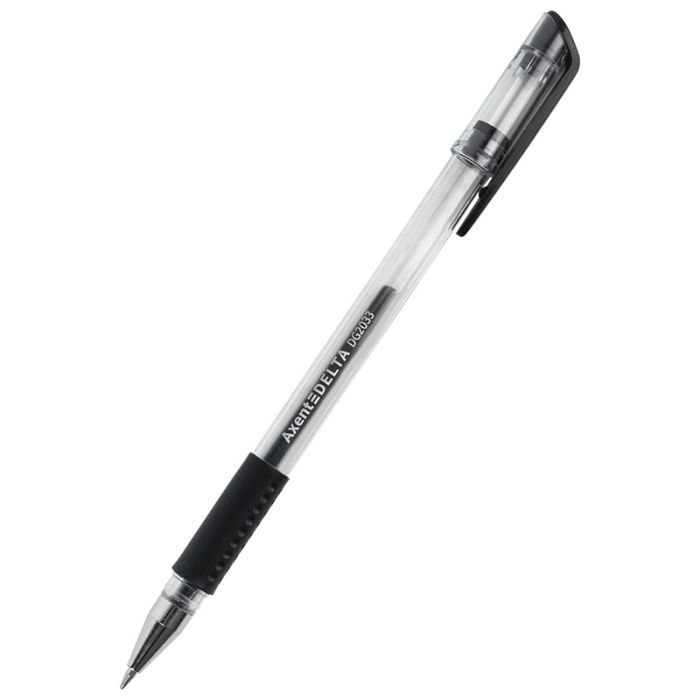 Ручка гелевая Axent Delta 0,7 мм, чорний Фото