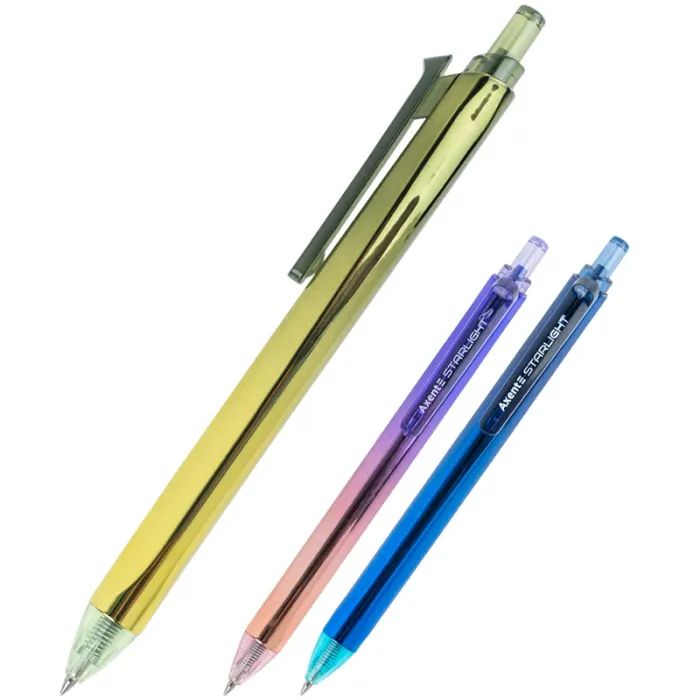 Ручка гелевая Axent Starlight 0,5 мм, синій Фото