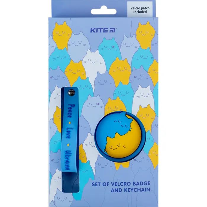 Бейдж Kite набор на липучке и подвеска Be Ukraine Фото