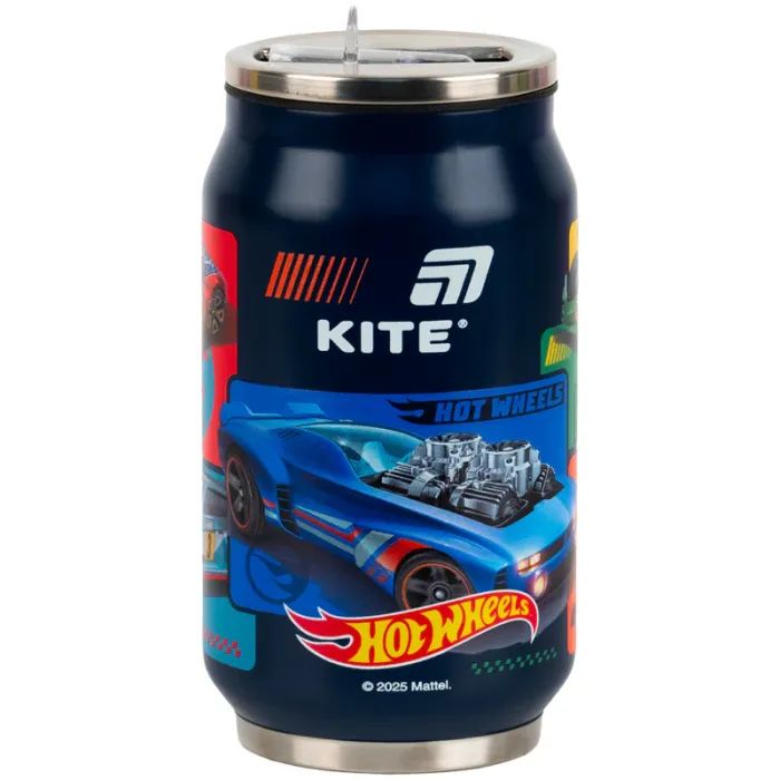 Поильник-непроливайка Kite Hot Wheels термочашка з трубочкою, 350 мл Фото