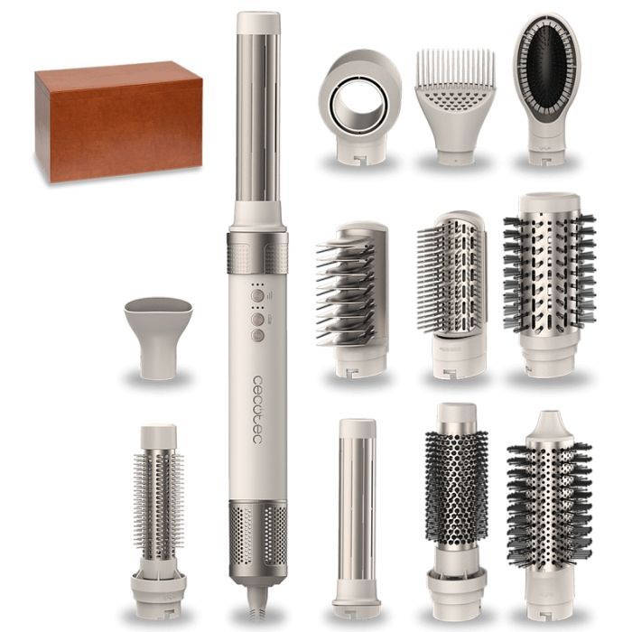 Стайлер Cecotec Bamba CeramicCare 12in1 AirGlam Champagne Фото