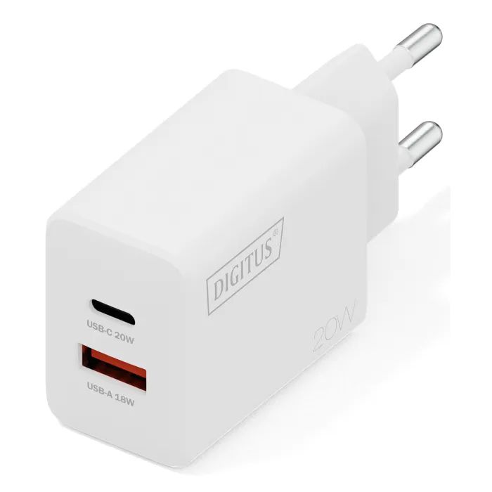 Зарядное устройство Digitus 1xUSB-C + 1xUSB 20W Фото