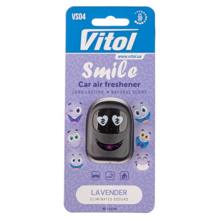 Ароматизатор для автомобиля VITOL Smile Lavender 4мл Фото
