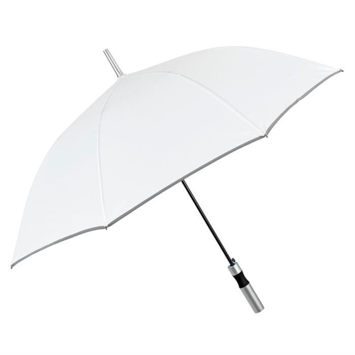 Зонт Perletti Reflecting тростина, з системою антивітер, біла Фото