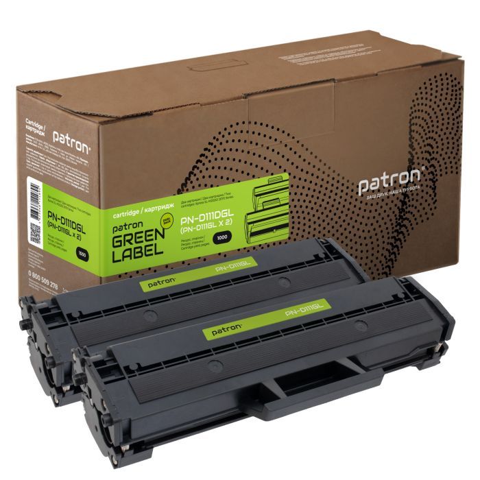 Фото - Картридж Patron   SAMSUNG MLT-D111S (SL-M2020) GREEN Label (DUAL PACK)  PN-D111DGL (PN-D111DGL)